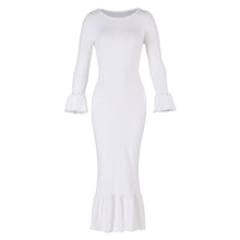Load image into Gallery viewer, Marjorie Bamboo Ruffle Dress In Off-White