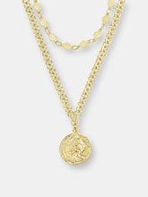Load image into Gallery viewer, Disk Layered Necklace with Coin Pendant