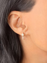 Load image into Gallery viewer, North Star Diamond Earrings in Sterling Silver