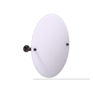 Allied Brass Pipeline Collection Frameless Oval Wall Mounted Tilt Mirror