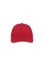 Load image into Gallery viewer, Start 5 Sandwich 5 Panel  Cap (Pack of 2)  - Red
