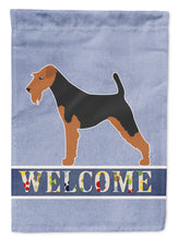 Load image into Gallery viewer, Airedale Terrier Welcome Garden Flag 2-Sided 2-Ply