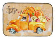 Load image into Gallery viewer, 14 in x 21 in Fall Harvest Long Haired Chihuahua Dish Drying Mat
