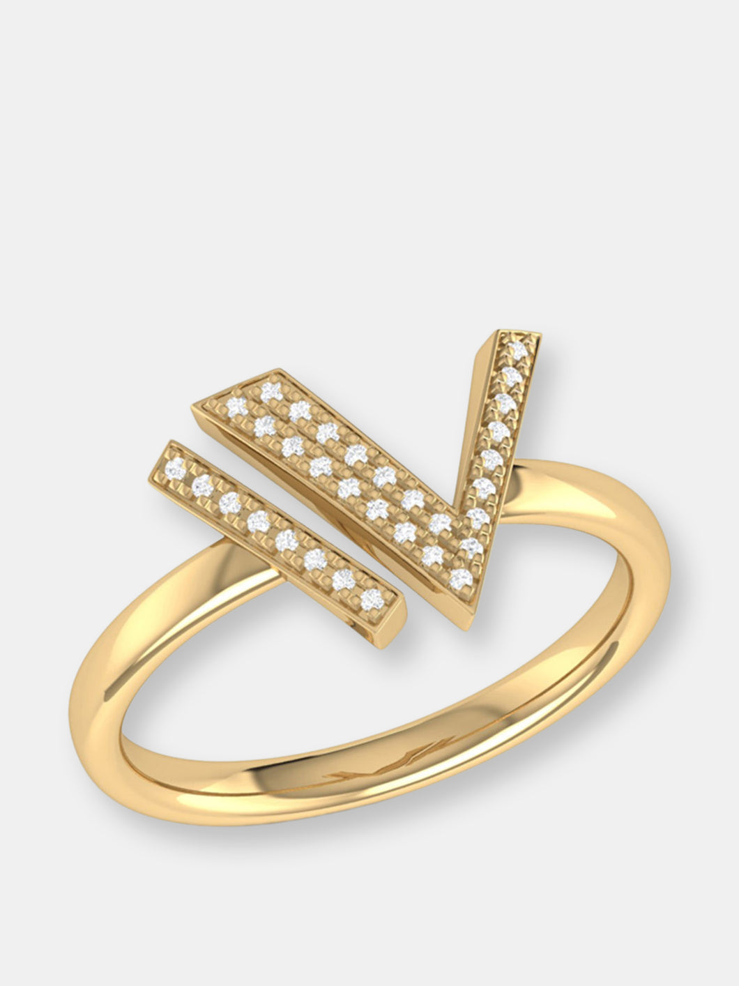 Visionary IV Open Diamond Ring in 14K Yellow Gold Vermeil on Sterling Silver
