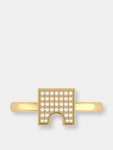 Load image into Gallery viewer, City Arches Square Diamond Ring in 14K Yellow Gold Vermeil on Sterling Silver
