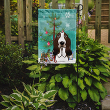 Load image into Gallery viewer, Christmas Tree And Basset Hound Garden Flag 2-Sided 2-Ply