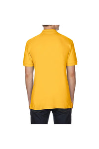 Gildan Mens Premium Cotton Sport Double Pique Polo Shirt (Gold)