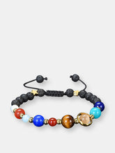 Load image into Gallery viewer, Solar System Bracelet with Lava and Shocker Tie Cord