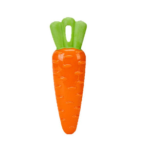 Fofos Vegi Bite Carrot Dog Squeak Toy (Orange/Green) (4.4cm x 15cm x 4cm)