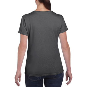 Gildan Ladies/Womens Heavy Cotton Missy Fit Short Sleeve T-Shirt (Dark Heather)