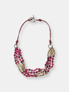 Four-Strand Brahma Beaded Necklace