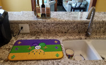 Load image into Gallery viewer, 14 in x 21 in Mardi Gras Jester Dish Drying Mat