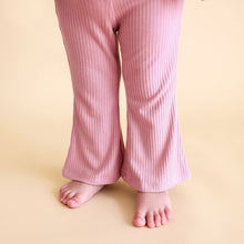 Load image into Gallery viewer, Solid Ribbed Dusty Rose Bell Bottoms