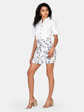 Load image into Gallery viewer, Blue Palm Nights Mini Skirt
