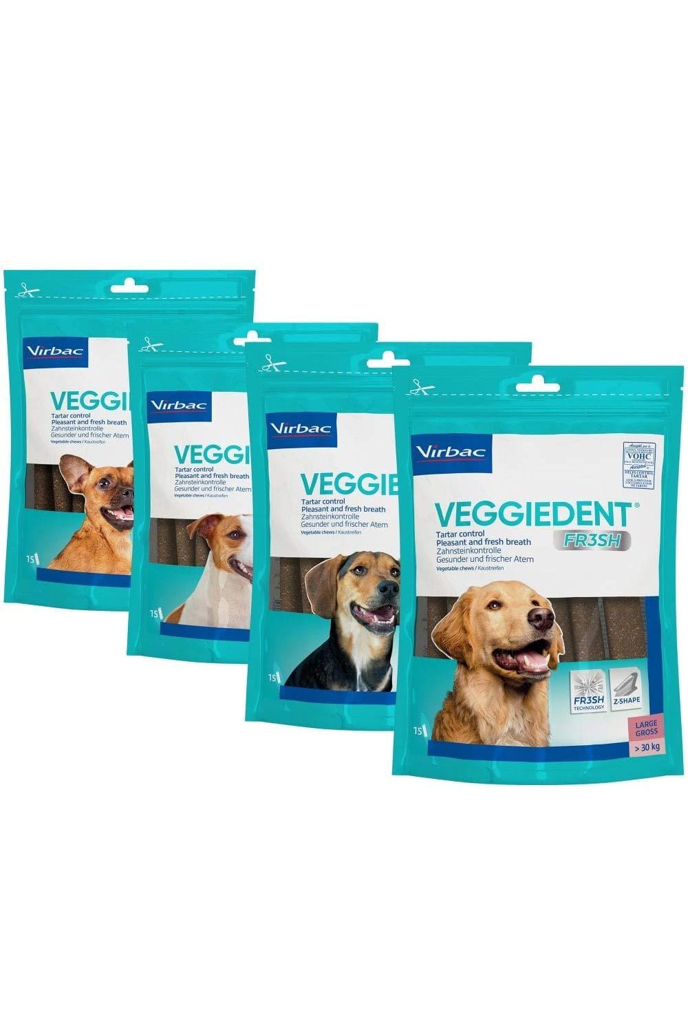 VeggieDent FR3SH Chews for Dogs (Pack of 15) (May Vary) (Small)