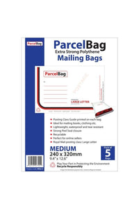 Impact Mailing Bag (Pack of 5) (White/Blue) (A4)