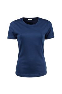 Tee Jays Womens/Ladies Interlock Short Sleeve T-Shirt (Indigo)