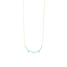 Load image into Gallery viewer, Sterling Silver Gold Plated Turquoise Necklace