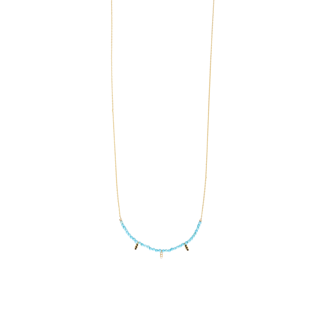 Sterling Silver Gold Plated Turquoise Necklace