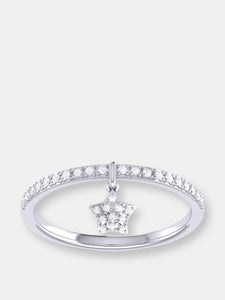 Starkissed Diamond Charm Ring in Sterling Silver