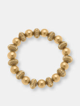 Load image into Gallery viewer, Adeline Ribbed Metal Ball Bead Stretch Bracelet