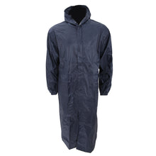 Load image into Gallery viewer, Mens Long Length Waterproof Hooded Coat/Jacket (Navy)