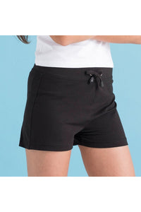 Skinni Minni Big Girls Plain Casual Shorts (Black)