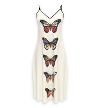 Load image into Gallery viewer, Crepe Midi Slip Dress In Butterfly