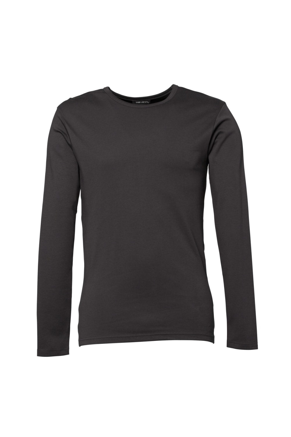 Tee Jays Mens Interlock Long Sleeve T-Shirt (Dark Grey)