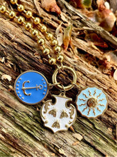 Load image into Gallery viewer, Of the Sea Anchor Enamel Medallion Charm