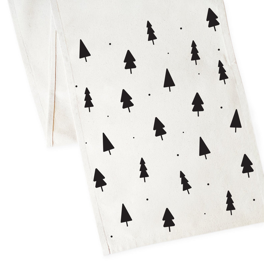 Christmas Tree Cotton Canvas Table Runner