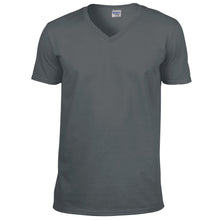 Load image into Gallery viewer, Gildan Mens Soft Style V-Neck Short Sleeve T-Shirt (Charcoal)