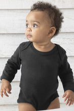 Load image into Gallery viewer, Babybugz Baby Unisex Organic Long Sleeve Bodysuit (Black)