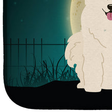 Load image into Gallery viewer, 14 in x 21 in Halloween Scary Samoyed Dish Drying Mat