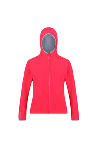 Regatta Womens/Ladies Arec II Softshell Jacket (Neon Pink/Light Steel)