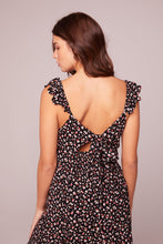 Load image into Gallery viewer, Wish You Were Here Black Floral Midi Dress