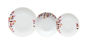 Tognana by Widgeteer Ivj 18PC Table Set: (6) 10.75" Dinner Plates, (6) 7.75" Soup Plates, (6) 8.25" Dessert Plates