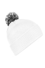 Load image into Gallery viewer, Adults Unisex Snowstar Beanie (White/Black)