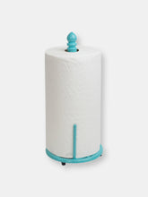 Load image into Gallery viewer, Lattice Collection Cast Iron Paper Towel Holder, Turquoise