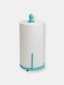 Lattice Collection Cast Iron Paper Towel Holder, Turquoise