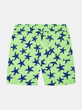 Load image into Gallery viewer, Boys Fresh Green + Blue Starfish Swim Shorts