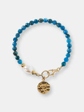 Load image into Gallery viewer, Genuine Stone 18Kt Gold Plated Bracelet - Apatite