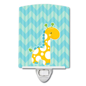Boy Giraffe Ceramic Night Light