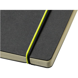 JournalBooks Cuppia Notebook (Pack of 2) (Solid Black/Lime) (8 x 5.7 x 0.6 inches)