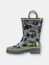 Load image into Gallery viewer, Kids Monster Truck Rain Boot - Charcoal