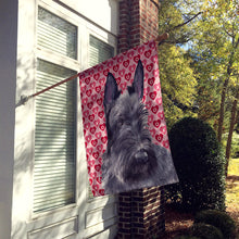 Load image into Gallery viewer, 28 x 40 in. Polyester Scottish Terrier Hearts and Love Flag Canvas House Size 2-Sided Heavyweight