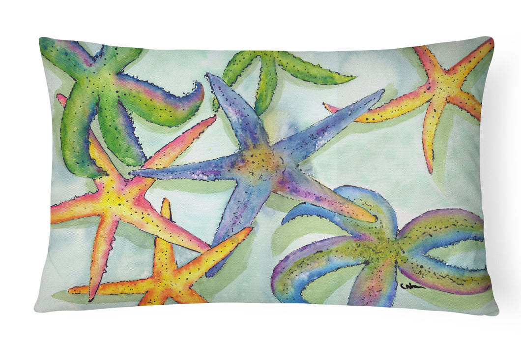 12 in x 16 in  Outdoor Throw Pillow Starfish Canvas Fabric Decorative Pillow