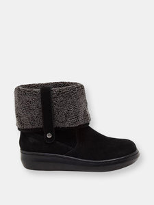 Womens/Ladies Sugar Mint Suede Ankle Winter Boot (Black)