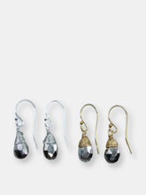 Load image into Gallery viewer, DRAFT Jill Short Drop Earring in Silver Pyrite