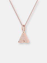 Load image into Gallery viewer, Skyscraper Triangle Diamond Pendant In 14K Rose Gold Vermeil On Sterling Silver